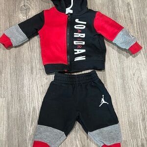 Jordan Kids Red and Black Tracksuit